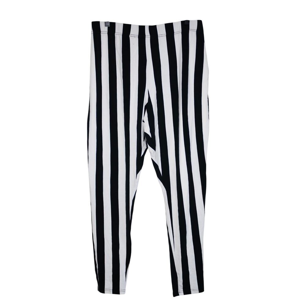 Killstar Lydia Leggings Black White Stripe Emo Punk Goth Alt SZ 4XL NWT - Picture 2 of 6
